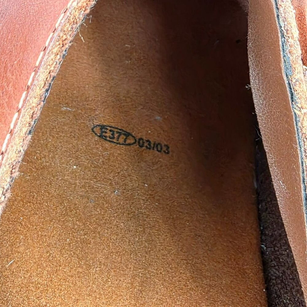 No Boundaries Vintage Mules Clogs Heels 10 Brown Square Toe Leather Y2K Side Tie - Picture 13 of 15